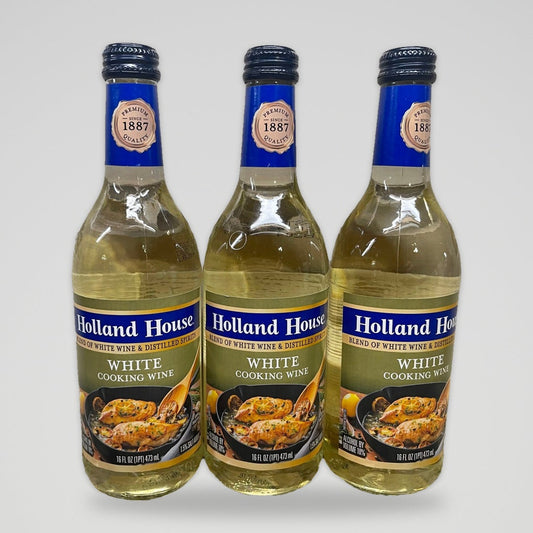 3 Bottles Holland House White Cooking Wine 16 oz