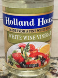 3 Bottles Holland House White Wine Vinegar 12 oz light salad