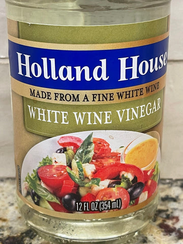 3 Bottles Holland House White Wine Vinegar 12 oz light salad