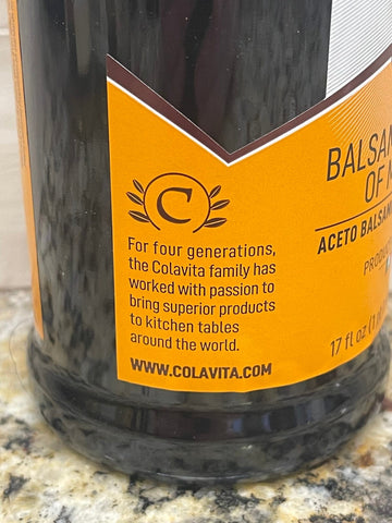 2 Bottles Colavita Balsamic Vinegar of Modena 17 oz Italy Bread Salad