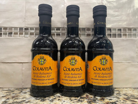 3 Bottles Colavita Balsamic Vinegar of Modena 8.5 oz Italy Bread Salad