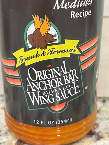 3 Bottles of Anchor Bar Medium Wing Sauce, 16 oz