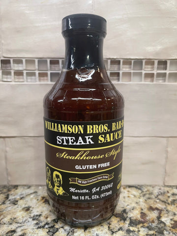 3 BOTTLES Williamson Bros Bar-B-Q Steak Sauce 16 oz Burger Ribs