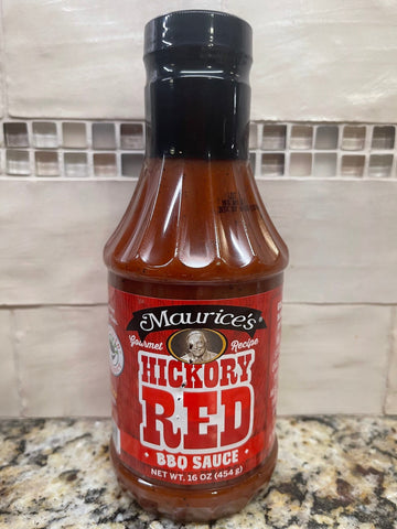 3 BOTTLES Maurice's Gourmet Blend Hickory Red BBQ Sauce 16 oz Ribs Pork