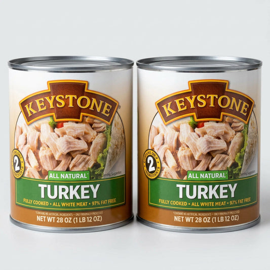 2 Cans of Keystone All Natural Turkey, 28 oz