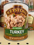 2 CANS Keystone All Natural Turkey 28 Oz Heat & Serve Roast Chili