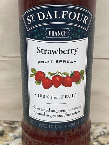 St Dalfour 100% Fruit Spread Strawberry 10 oz Jar Toast Jelly Preserves