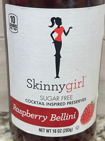 Skinnygirl Sugar Free Preserves Raspberry Bellini 10 oz Jar Toast Jelly Jam