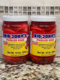 2 JARS Big John's Pickled Eggs 10 oz Jar Snack Bar Food