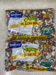 2 BAGS Hurst HamBeens Dried CAJUN 15 Bean Soup 20 oz Bag