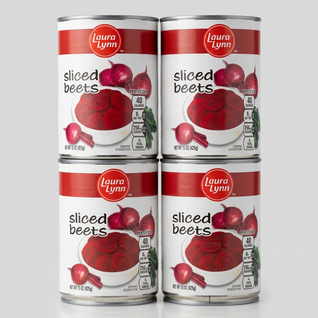 4 Cans of Laura Lynn Sliced Beets, 15 oz