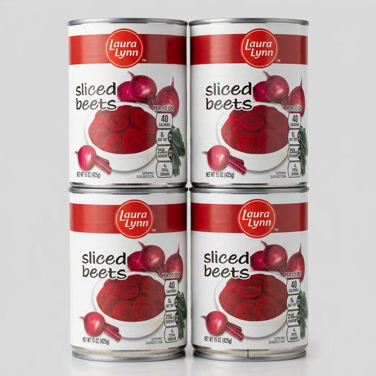 4 Cans of Laura Lynn Sliced Beets, 15 oz