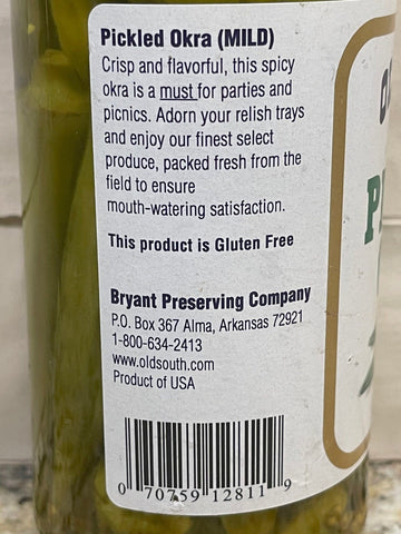 Old South Crisp Mild Pickled Okra, 16 oz