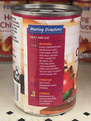 6 Cans of Food Lion Hot Dog Chili Sauce, 10.5 oz