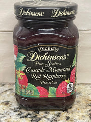 Dickinson's Pure Seedless Cascade Mountain Red Raspberry Preserves 10 oz Jar