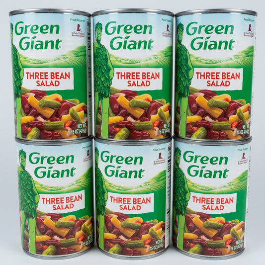 6 Cans Green Giant 3 Bean Salad 15 oz Can