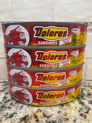 4 BIG CANS Dolores Sardinas En Salsa De Tomate Sardines in Tomato Sauce