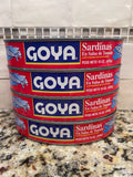 4 BIG CANS Goya Wild Caught Sardines in Tomato Sauce 15 oz Can Snack