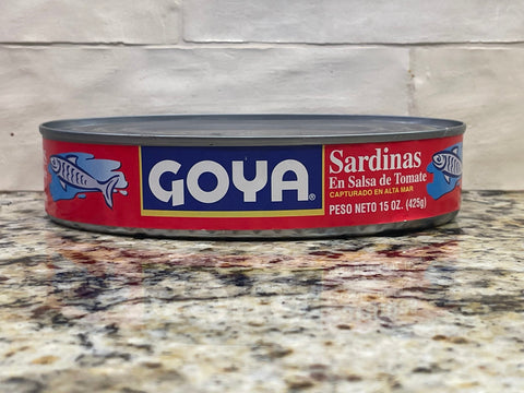 4 BIG CANS Goya Wild Caught Sardines in Tomato Sauce 15 oz Can Snack