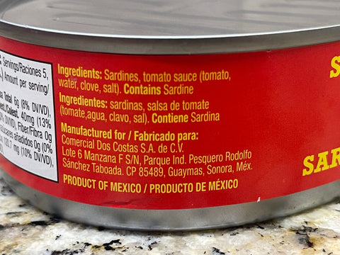 4 BIG CANS Guaymex Sardines in tomato sauce 15 oz Mexican