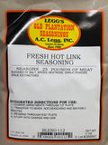 2 BAGS AC Legg’s Fresh Hot Link Blend Sausage Seasoning 11 oz Spice