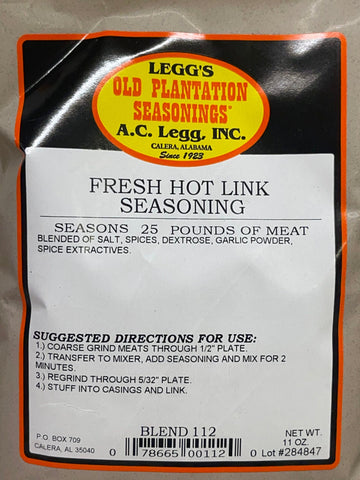 2 BAGS AC Legg’s Fresh Hot Link Blend Sausage Seasoning 11 oz Spice