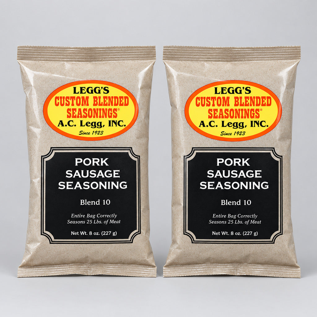 2 Bags of Ac Legg’s Old Plantation Pork Sausage Seasoning, 8 oz