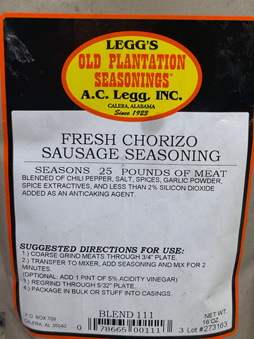 2 BAGS AC Legg’s Fresh Chorizo Sausage Seasoning 16 oz Blend Pork