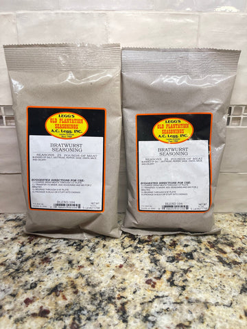 2 BAGS AC Legg’s Bratwurst Sausage Seasoning 16 oz Blend Pork