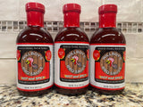 3 BOTTLES Willboy's Hot and Spicy Barbecue Sauce 16 oz BBQ NO HFCS