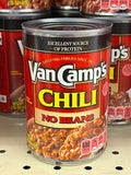 6 CANS Van Camp's Chili with NO Beans 15 oz beef pork queso