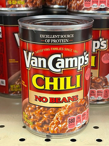 6 Cans of Van Camp's Chili with No Beans, 15 oz