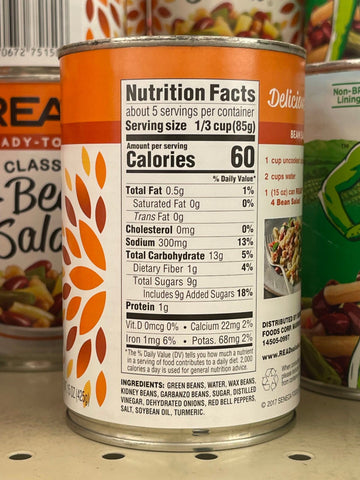 4 Cans Read Ready to Eat 4 Beans Salad 15 oz Can