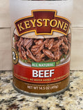 2 CANS Keystone All Natural Beef 14.5 Oz Heat & Serve Roast Stew Rice