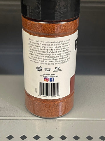 2 JARS Rib Rack Original BBQ Dry Rub Seasoning Spice 5.5 oz