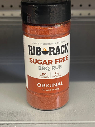 2 Jars of Rib Rack Sugar Free Original BBQ Dry Rub Seasoning Spice, 5 oz
