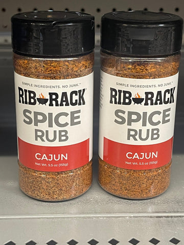 2 JARS Rib Rack Cajun Spice Rub Seasoning 5.5 oz Chixken Pork Beef