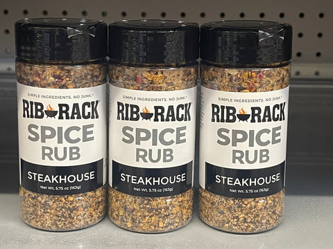 3 JARS Rib Rack Steakhouse Rub Seasoning Spice 5.75 oz Steak Beef