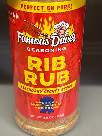 3 JARS Famous Dave’s Rib Rub Seasoning Savory Spice Garlic 5.5 oz