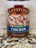 2 CANS Keystone All Natural Chicken 14.5 Oz Dumplings Salad Pie Burrito