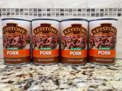 4 CANS Keystone All Natural Pork 14.5 Oz Heat & Serve BBQ Soup Pie