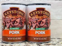 2 CANS Keystone All Natural Pork 14.5 Oz Heat & Serve BBQ Soup Sub