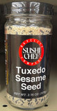 Baycliff Sushi Chef Tuxedo White and Black Sesame Seeds 3.75 oz Bottle