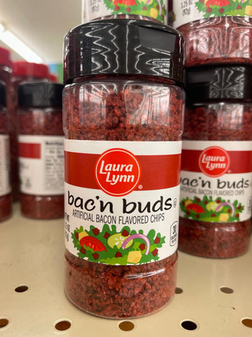 4 Jars Laura Lynn Bac'n Buds Artificial Salad Bacon Bits 3.25 oz Bottle