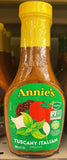 Annie's Tuscany Italian Salad Dressing 8 oz Bottle Vegan