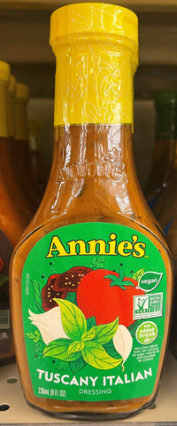 Annie's Tuscany Italian Salad Dressing 8 oz Bottle Vegan