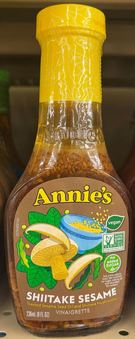 Annie's Organic Shiitake Sesame Vinaigrette Salad Dressing 8 oz Bottle Vegan