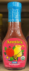 Annie's Organic Lite Raspberry Vinaigrette Salad Dressing 8 oz Bottle