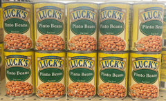10 Cans Luck's Pinto Beans Fat Free 15 oz Can