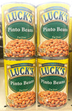 4 CANS Luck's Pinto Beans Fat Free 15 oz Can Vegetable Bean